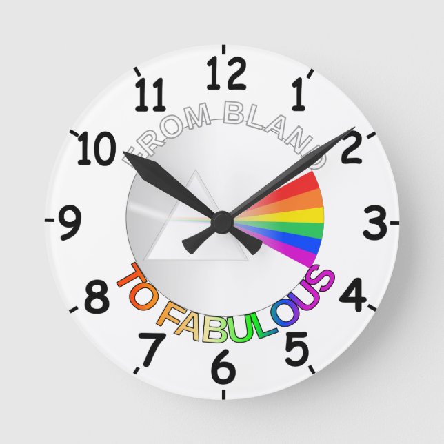 From Bland to Fabulous Round Clock (Front)