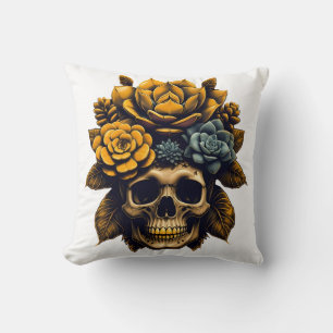 From bones to bloom throw pillow