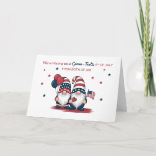 From Both of Us Fourth of July Cute Gnomes Card