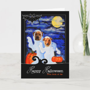 from Both of Us   Halloween   Funny Ghost Dogs Card