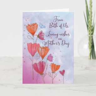 From Both of Us Mothers Day Love with Orange Card