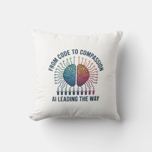 From Code to Compassion – AI Leading the Way Throw Pillow