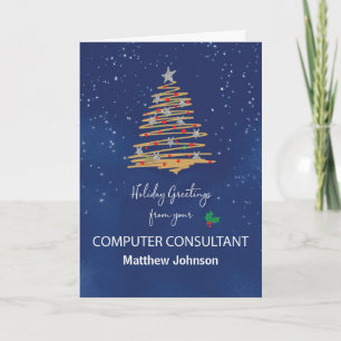 From Computer Consultant Christmas Tree Custom Nam Card