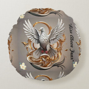 "From Dark to Dawn" Round Pillow