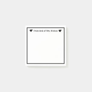 from desk o add teacher name simple minimal border post-it notes