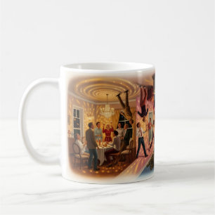 From Dinner to Ceiling Party Surreal Mug
