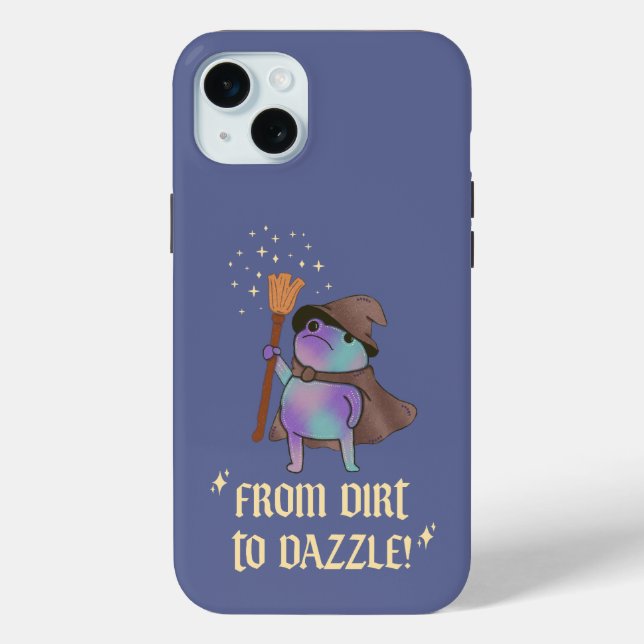 From Dirt to Dazzle Funny Wizard Frog Witch Hat  Case-Mate iPhone Case (Back)