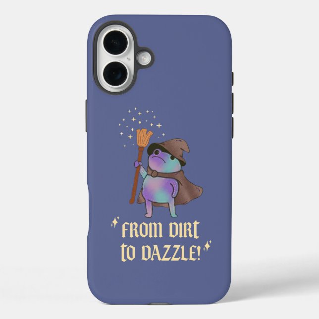 From Dirt to Dazzle Funny Wizard Frog Witch Hat  Case-Mate iPhone Case (Back)