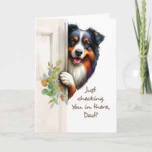 From Dog Funny Father's Day Peaking Pup Card