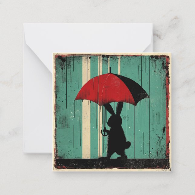 From Drizzle to Dreams, Write Rainbows Bunny Card (Front)