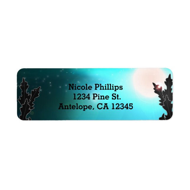 From Dusk Till Dawn Blue Night Address Labels (Front)