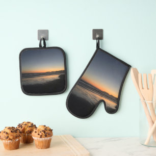 From Dusk Till Twilight At The Beach Photo Image  Oven Mitt & Pot Holder Set