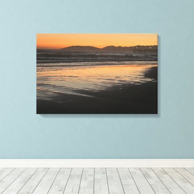 From Dusk Till Twilight At The Beach Photo Print (Insitu(Wood Floor))