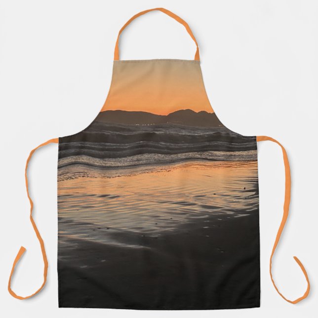 From Dusk Till Twilight At The Beach Photo Print Apron (Front)