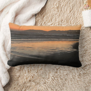 From Dusk Till Twilight At The Beach Photo Print Lumbar Pillow