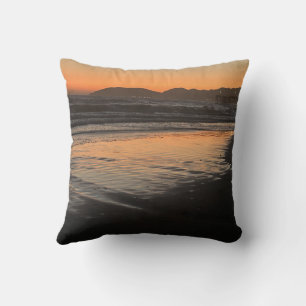 From Dusk Till Twilight At The Beach Photo Print Throw Pillow