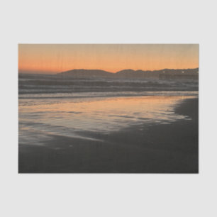 From Dusk Till Twilight At The Beach Photo Print Tissue Paper