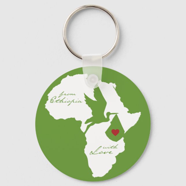 From Ethiopia w/ Love Adoption Keychain (Front)