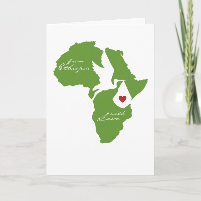From Ethiopia w/ Love Adoption Shower Invites (Front)