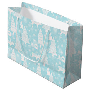 From Foxes Deers and Christmas-Teal Xmas Large Gift Bag