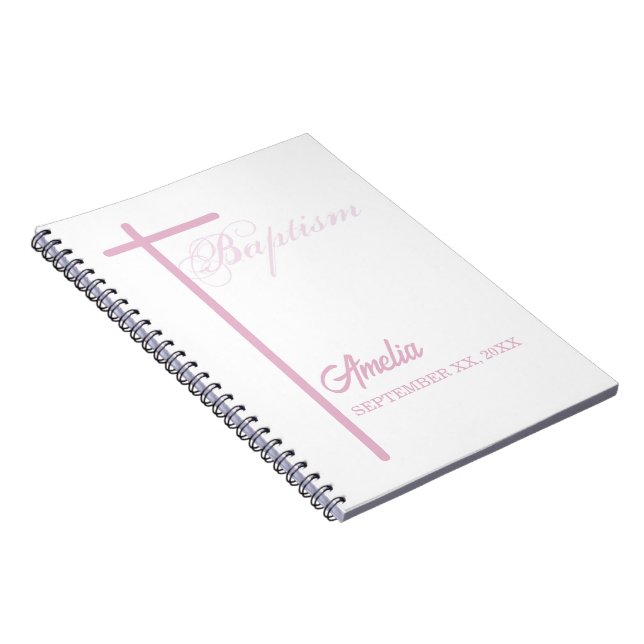 From Godmother on Baptism of Girl Personalized Notebook (Right Side)