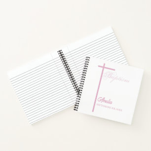 From Godmother on Baptism of Girl Personalized Notebook