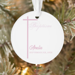 From Godmother on Baptism of Girl Personalized Ornament