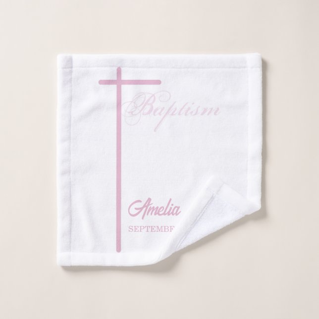 From Godmother on Baptism of Girl Personalized Wash Cloth (Wash Cloth)