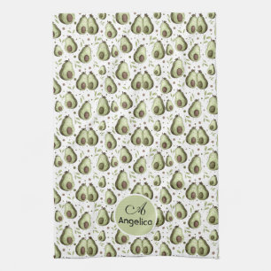From grumpy to giggly - Cute Avocados Kitchen Towel