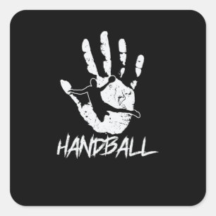 from hand to ball square sticker