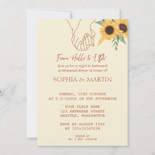 From ‘Hello’ to ‘I Do’ Rehearsal Dinner Invitation