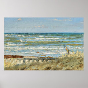 From Hornbæk beach, PS Kroyer Poster