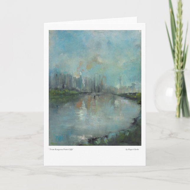 From Kangaroo Point Cliffs Folded Greeting Card (Front)