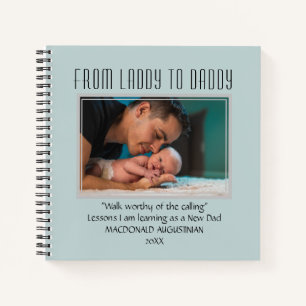 FROM LADDY TO DADDY New Dad To Be Personalized Notebook