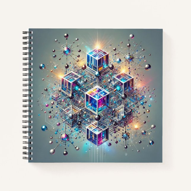 From Lattices to Light: Crystallography Notes Notebook (Front)
