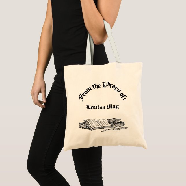 From Library of Old Books Custom Canvas Book Bag (Front (Product))