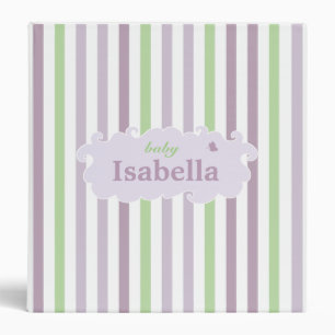 From Lucy: BABY NAME Pink, Lilac & Green Binder