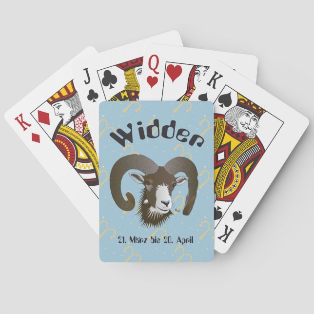 From March 21st to April 20th playing cards (Back)