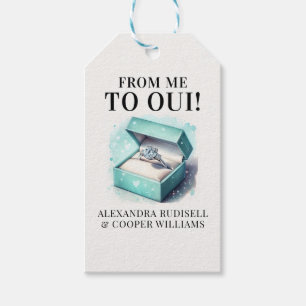 FROM ME TO OUI   Bridal Shower  Gift Tags