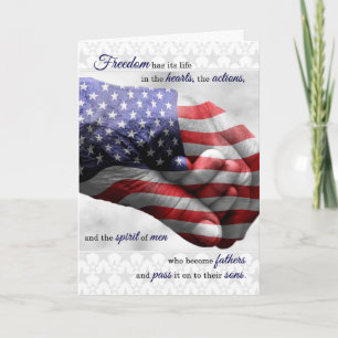 from Military Son to Dad on Father's Day Card