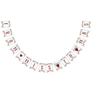 From Miss To Mrs Banner, Boho Bunting Flags