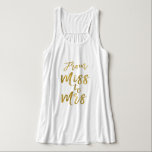 From Miss to Mrs Bridal Shower Party Gold Foil Tank Top<br><div class="desc">From Miss to Mrs Bridal Shower Gold Foil Script White T-Shirt for a Modern and Elegant Bridal Shower.</div>