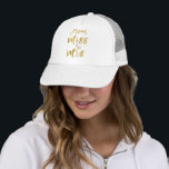 From Miss to Mrs Bridal Shower Party Gold Foil Trucker Hat<br><div class="desc">From Miss to Mrs Bridal Shower Gold Foil Script White Trucker Hat for a Modern and Elegant Bridal Shower.</div>