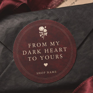 From My Dark Heart to Yours Packaging Classic Round Sticker