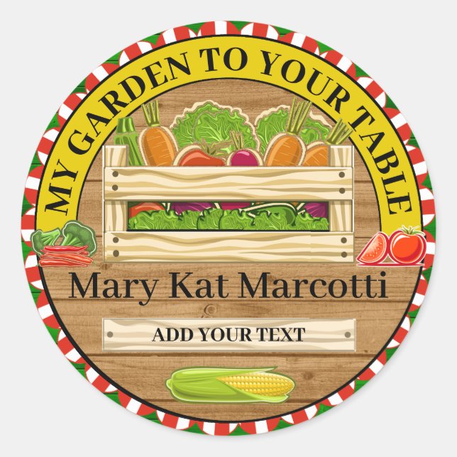 From My Garden Farm Classic Round Sticker (Front)