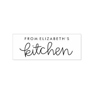 From My Kitchen Personalized Rubber Stamp