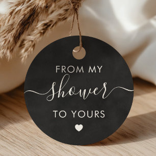 From My Shower To Yours, Bridal Shower Chalkboard Favour Tags