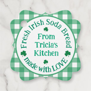 From NAME Kitchen with Love Irish Green Check S Favour Tags