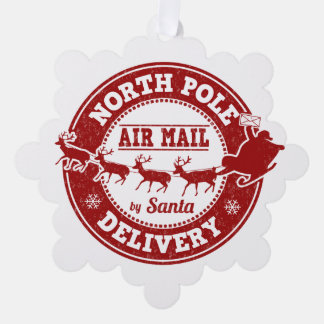 From North Pole Delivery  Christmas Gift  ornament Card