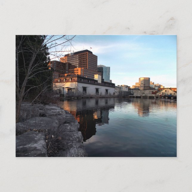 From Old to New - Waterfront Buildings Hull Quebec Postcard (Front)